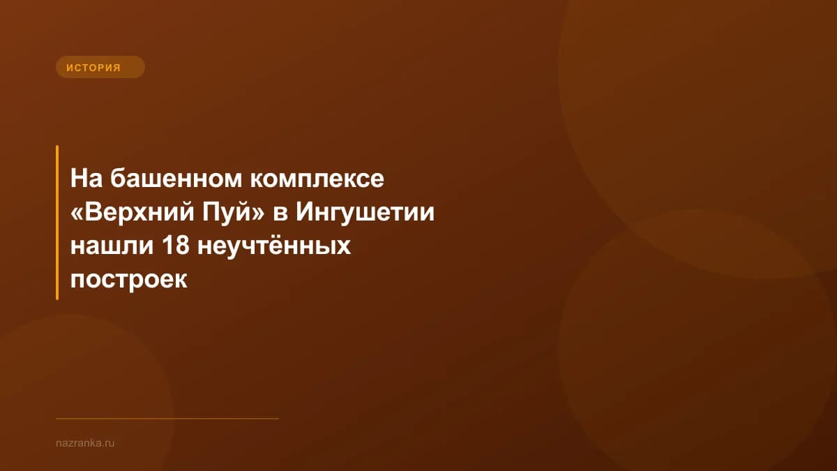 На башенном комплексе «Верхний Пуй» в Ингушетии нашли 18 неучтённых построек