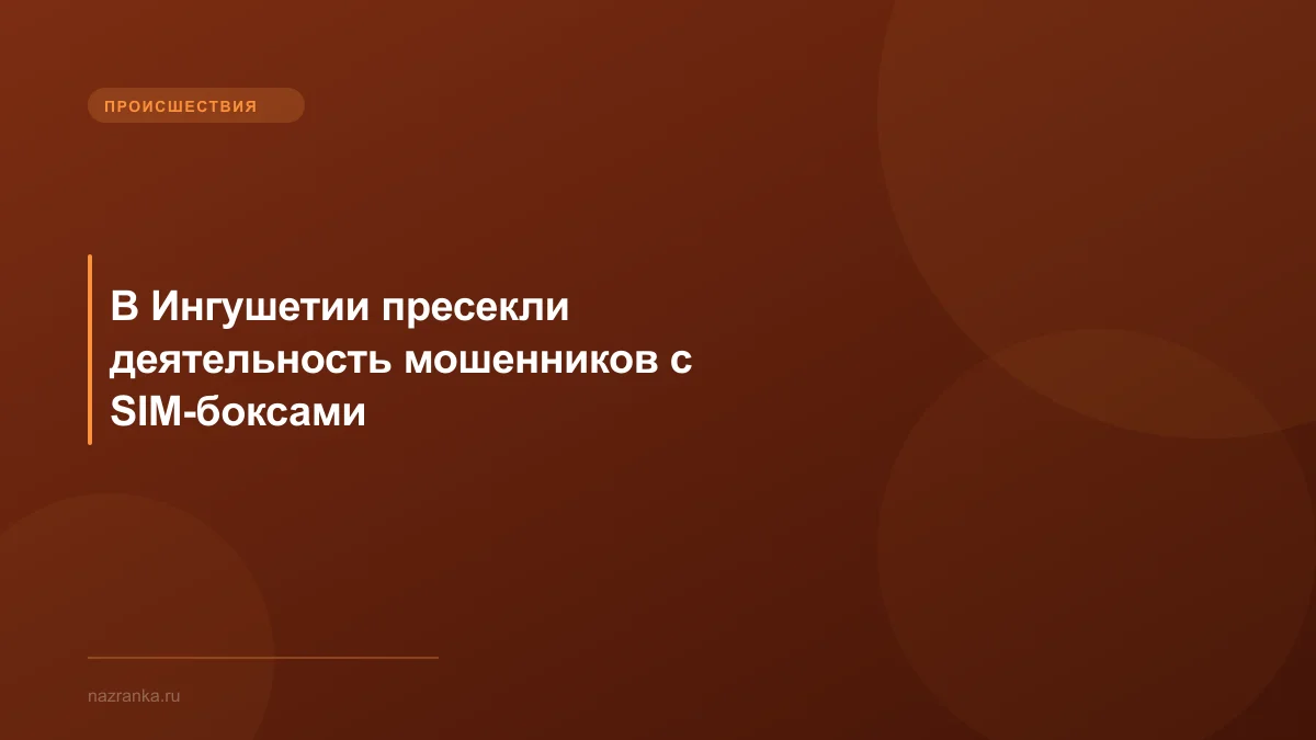 В Ингушетии пресекли деятельность мошенников с SIM-боксами
